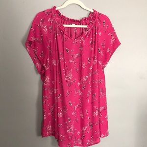 Pink floral top